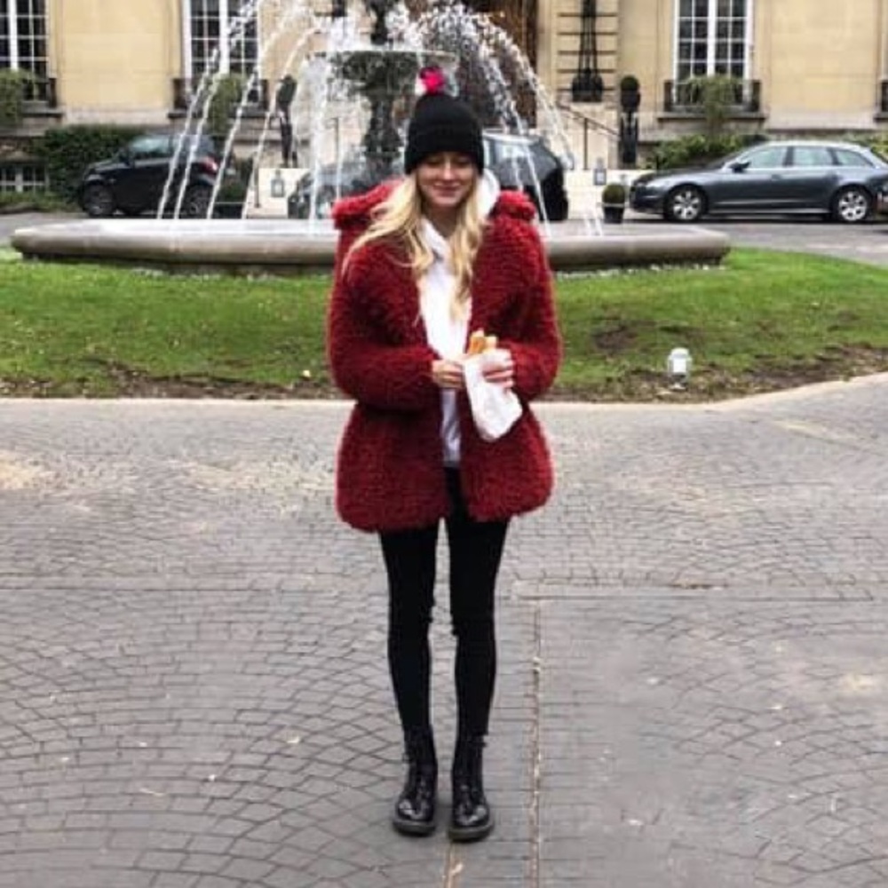 Red teddy jacket! All time fave!